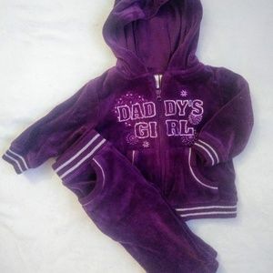 Baby girls purple Daddy's Girl outfit